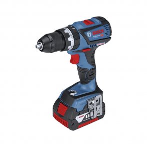 Bosch Bore-skruemaskine m-slag 18v GSB 18v-60 c  2 stk bat 4.0ah + lader. plastkasse