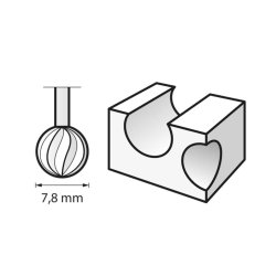 Dremel 114 frsejern HSS 7,8 mm.