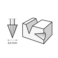 Dremel 125 frsejern HSS 6,4 mm.