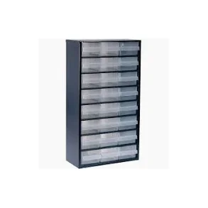 Skuffereol med 24 skuffer