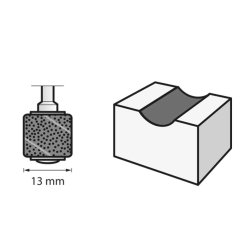 Dremel 407 slibebndsholder  13 mm. korn 60.