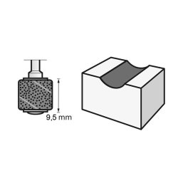 Dremel 502 lamelsliber  28,6 mm. korn 80