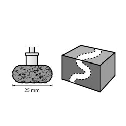 Dremel 511S polerhjul  25 mm. korn 180/280