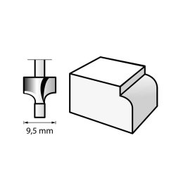 Dremel 612 overfrserbor HSS 9,5 mm.