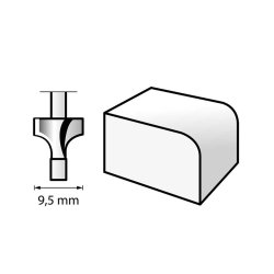 Dremel 615 overfrserbor HSS 9,5 mm.