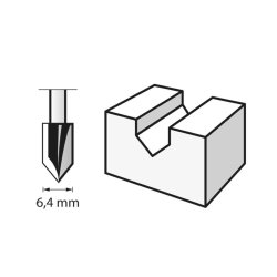 Dremel 640 overfrserbor HSS 6,4 mm.